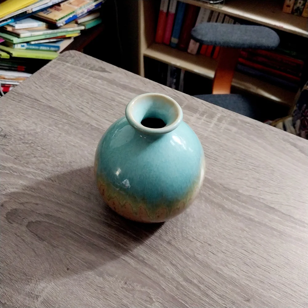 Turquoise Ceramic Diffuser For Reed Sticks - Picture 4 of 4